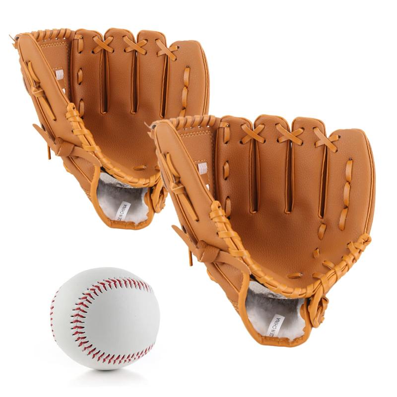 野球グローブ 軟式 キャッチボールセット グローブ 子供 親子セット 10.5+12.5インチ 練習ボール付き ソフトボール 兼用 右投げ用 左手着用 練習用 柔らかな人工皮革製 初心者向け