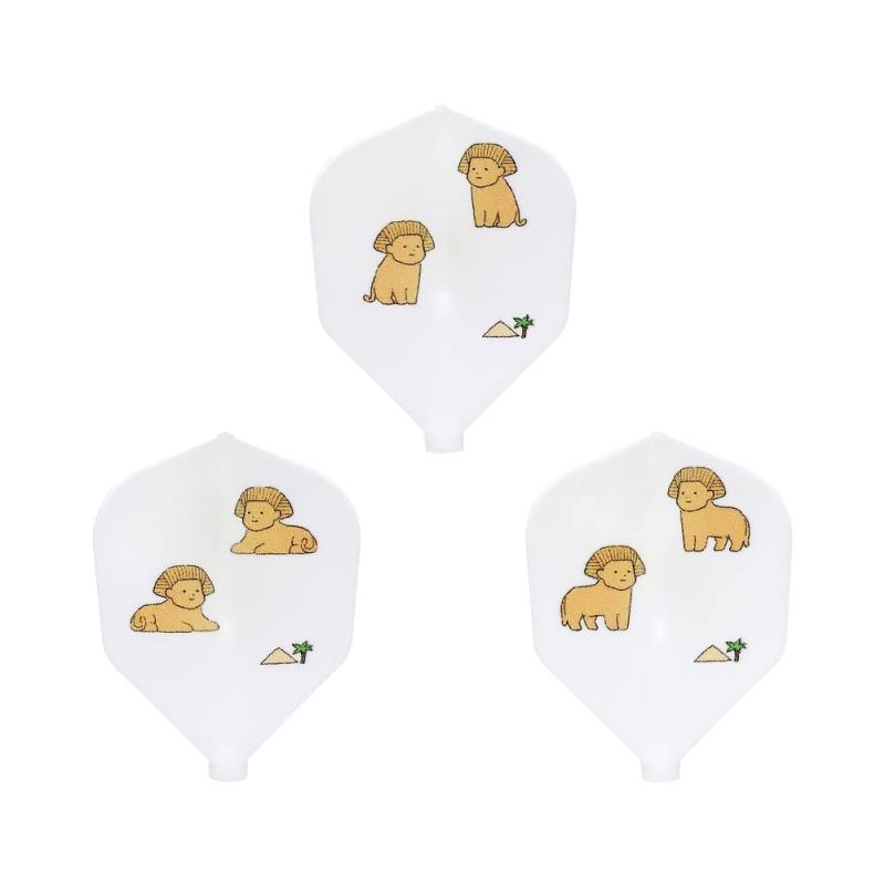 D-CRAFT ディークラフト Fit Flight フィットフライト エジプト シェイプ ホワイト ダーツ フライト 印..