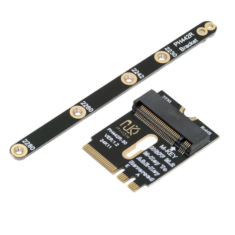 xiwai NGFF A+E-Key 延長アダプタケーブル ノートパソコンのメインボード SSD、Mini PCI-E & NGFF A+E から SATA 3.0 または 2230 NGFF M.2 Key-M から Key A+E 用