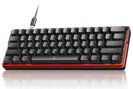 KEMOVE K61SE メカニカルゲーミングキーボード 60%配列 61キー RGBバックライト 赤軸スイッチ 全キー無衝突 ソフトウェア&マクロ対応 Windows/Mac対応 英語配列(ブラック) KEMOVE K61SE メカニカルゲーミングキーボード 60%配列 61キー RGBバックライト 赤軸スイッチ 全キー無衝突 ソフトウェア&マクロ対応 Windows/Mac対応 英語配列(ブラック)