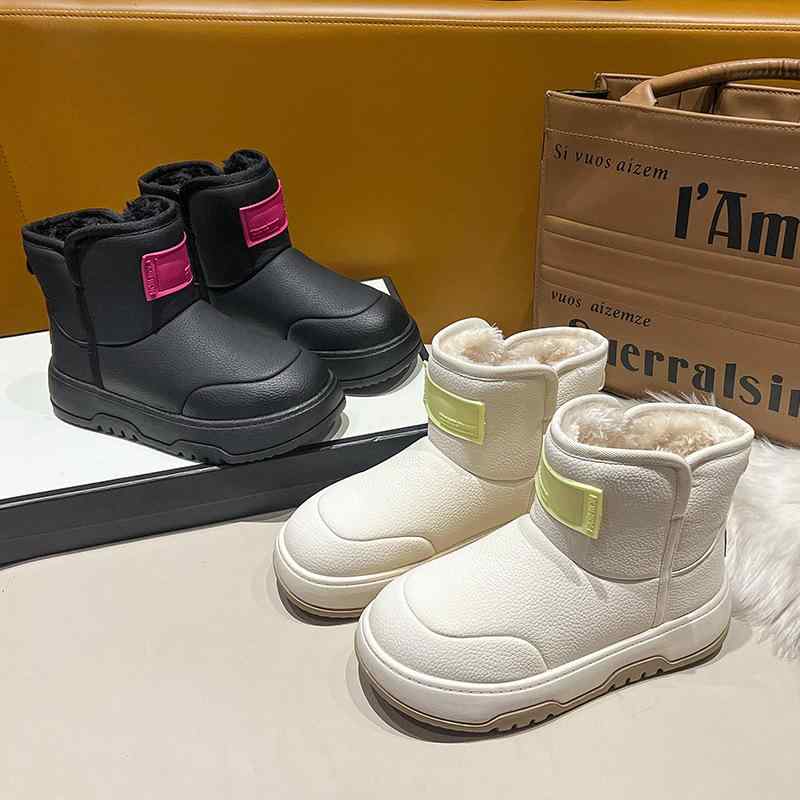 女性用 厚底スノーブーツ ハイカット 中筒 加厚毛 保暖 防滑 綿素材 カジュアル 冬用 軽量 伸縮性 吸湿速乾 秋冬 アウトドア 普段使い