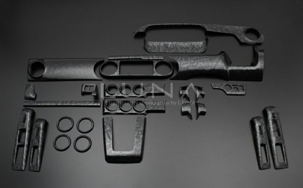 カローラルミオン 150系 黒木目 25ピース 3D立体 インテリアパネル 高品質 / フェガーリ FEGGARI ルナ インターナショナル LUNA