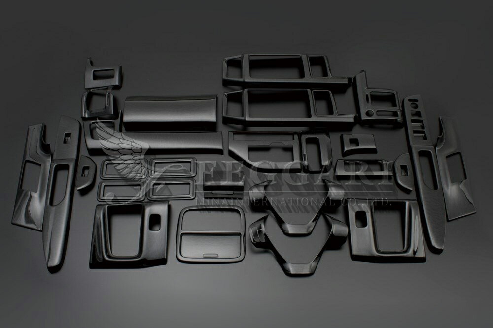 ステップワゴン RK1-6 ピアノブラック 21ピース 3D立体 インテリアパネル 高品質 / フェガーリ FEGGARI ルナ インターナショナル LUNA