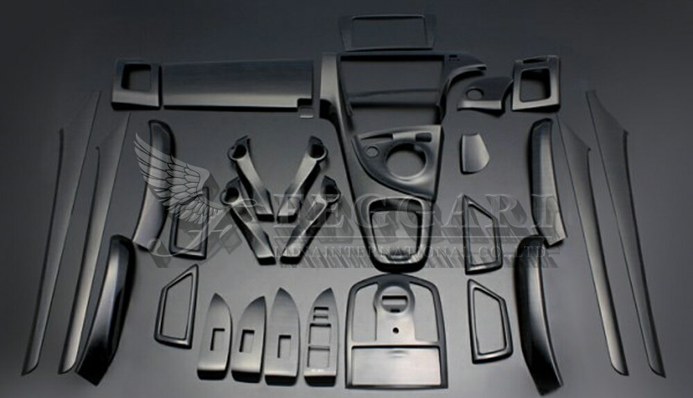プリウス / プリウスPHV ZVW30 黒木目 33ピース 3D立体 インテリアパネル 高品質 / フェガーリ FEGGARI ルナ インターナショナル LUNA