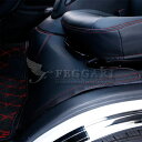 ハイエース / レジアスエース 200系 標準車用 フロントデッキカバー ブラックレザー×レッドステッチ 高品質 / フェガーリ FEGGARI LUNA