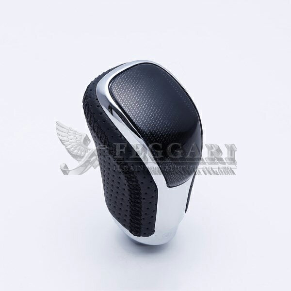 ノア/ヴォクシー/エスクァイア 80系(ZRR8#) 幾何学柄 x ブラックユーロステッチ Vタイプ スタンダードシフトノブ 高品質 / フェガーリ FEGGA...