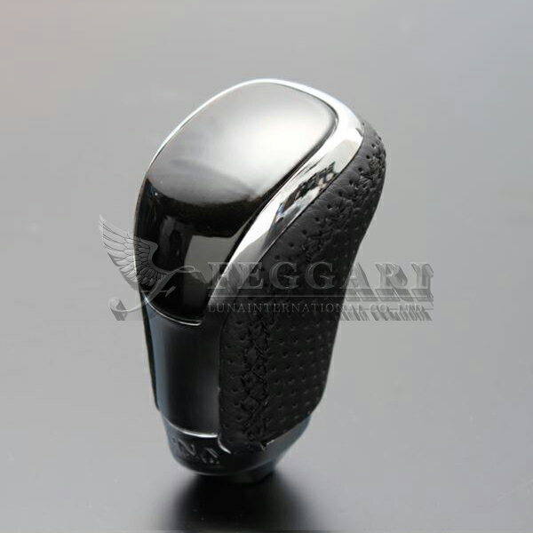 エスティマ 50系(ACR5#/GSR5#) 1-3型 黒木目ゴールド x ブラックユーロステッチ Vタイプ スタンダードシフトノブ 高品質 / フェガーリ F...