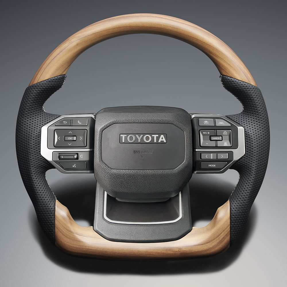 ランクル70系　レザーウッド ステアリングホイール ランクル70系 レザーウッド ステアリングホイール ランドクルーザー