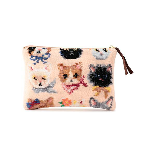 フェイラー公式/LOVERARY ラブラリープリティーキャッツ　フラットポーチ　L/LCT-2...
