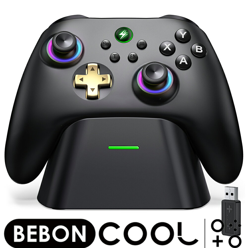 【300円クーポン★PCに無線接続】Switch/Switch2 コントローラー スイッチ2 プロコン Nintendo Switch Proコントローラー マクロ機能 振動 連射 1000mAh ジャイロ 触発性トリガーボタン 無線 9色変換RGB PCに無線接続 BEBONCOOL 一年保証 switch2/有機el/PC/Android/iOS対応