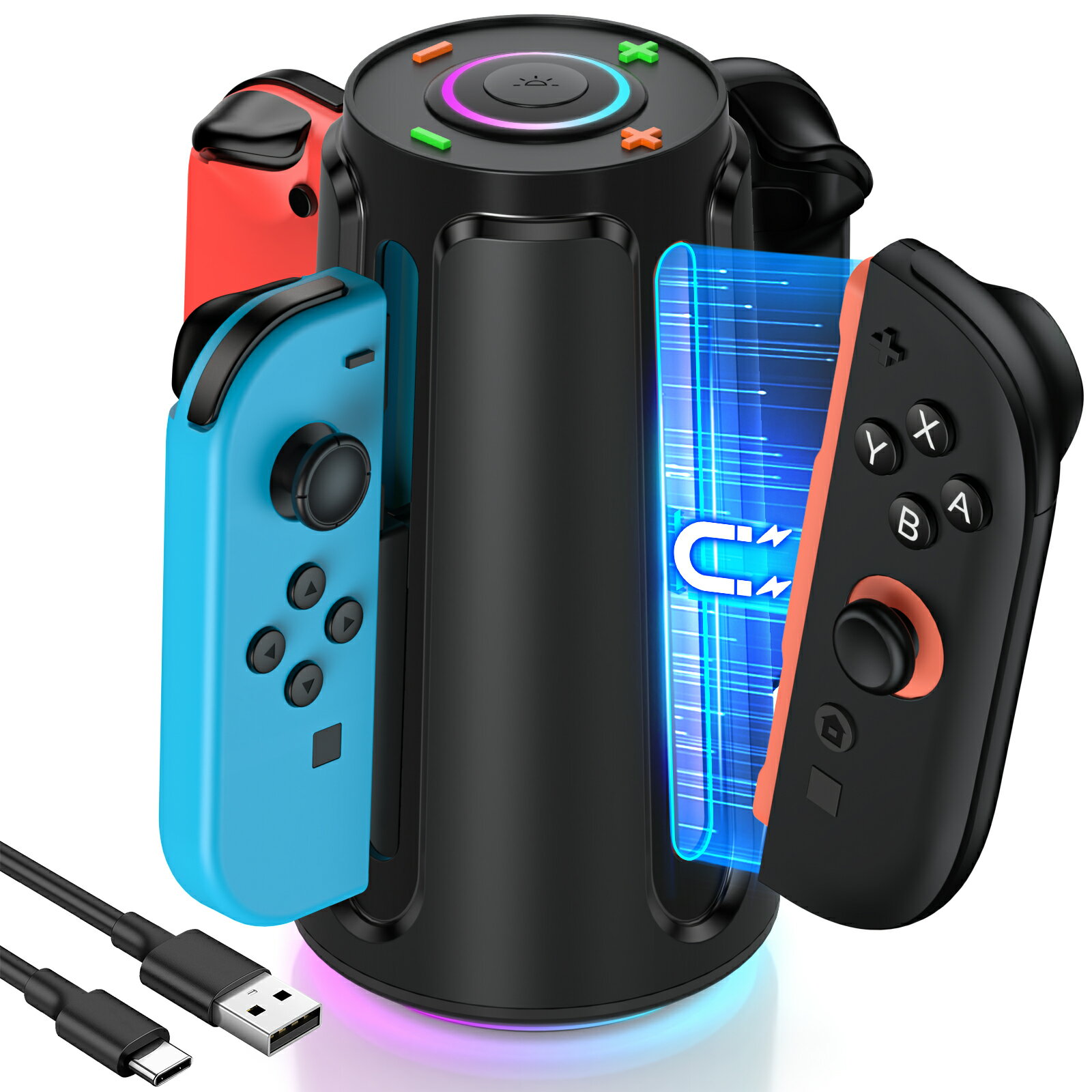 【Switch2対応★200クーポン】Switch2 アクセサリー 4in1充電ステーション BEBONCOOL 充電スタンド ジョイコン用 Swit…