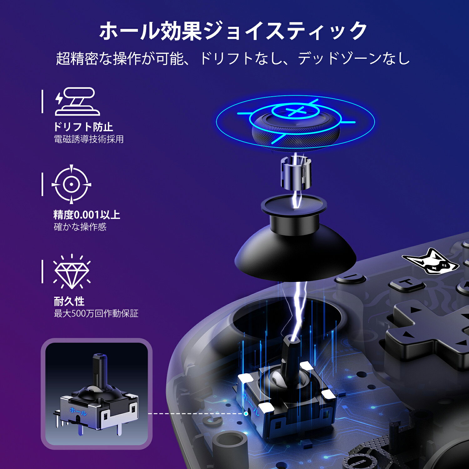 P5倍 Switch2スリープ解除対応 Switch2対応 Switch2 Switch コントローラー 有機el対応 プロコン feimiao-10000061 Fei Miao サンプル画像2