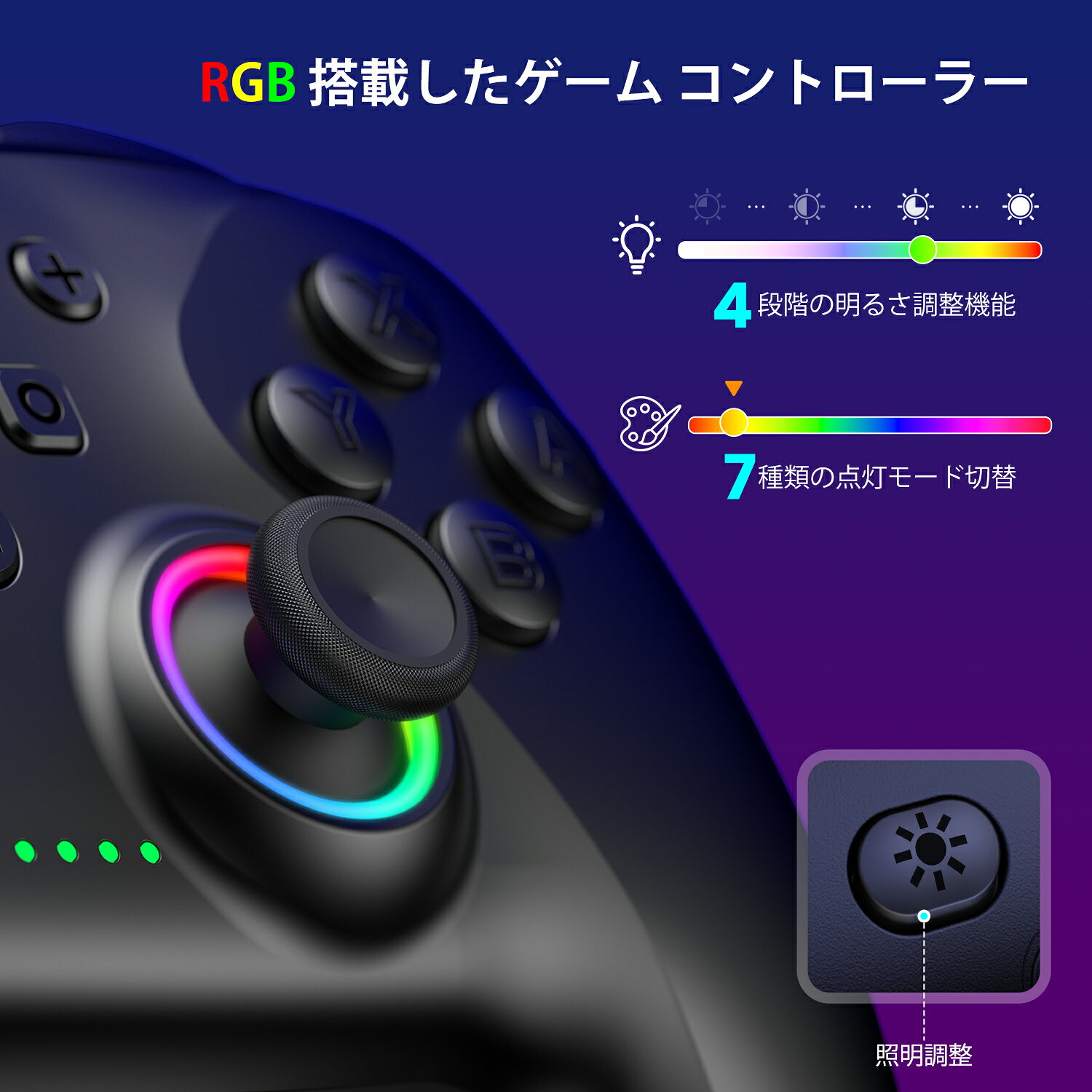 P5倍 Switch2スリープ解除対応 Switch2対応 Switch2 Switch コントローラー 有機el対応 プロコン feimiao-10000061 Fei Miao サンプル画像3