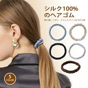 FEISEDY シルク ヘアゴム シュシュ オシャレ 大人 天然シルク100% 跡がつかないヘアゴム 髪ゴム おしゃれ ヘアアクセサリー 髪飾り 静電気防止 プ...