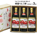 蜂蜜りんご酢 500ml×3本|【送料無料】【送料北海道+500円/沖縄+300円】りんごからマジメに醗酵させたりんご酢です八女産 蜂蜜 使用お中元 御歳暮 出産祝い お返し 内祝 ギフト ランキング 誕生日 父の日 母の日 敬老の日 その1