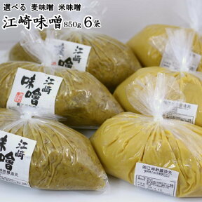 江崎みそ 6袋入|選べる 麦味噌 米味噌九州の甘くてコクの強い味噌【送料無料】【送料北海道+500円/沖縄+300円】お中元 御歳暮 出産祝い お返し 内祝 ギフト ランキング 誕生日 父の日 母の日 敬老の日