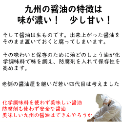 九州醤油さしみしょうゆ//【粋】500ml×6本|福岡県産食品添加物無添加再仕込みしょうゆ国産丸大豆使用刺身醤油