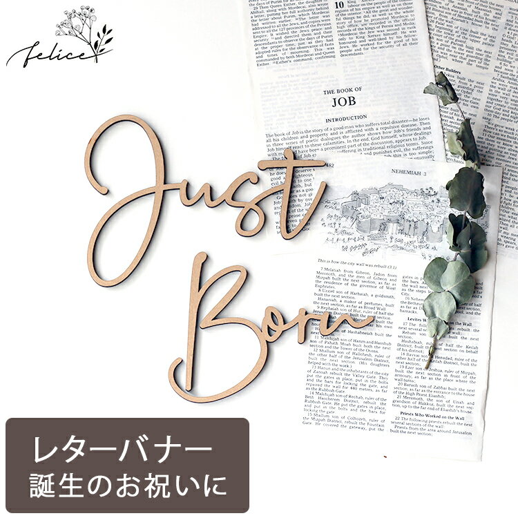 【10%OFFクーポン！5/23(木)20:00～23:59】Just Born ウッドレター No.2シリーズ | 木製 | 出産 新生児 赤ちゃん 誕生日 お祝い ベビーアルバム おしゃれ かわいい 男の子 女の子 ジャストボーン ニューボーンフォト justborn　sns インスタ 飾り付け ガーランド