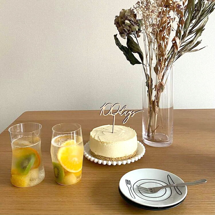 木製ケーキトッパー100daysお食い初め100日記念日