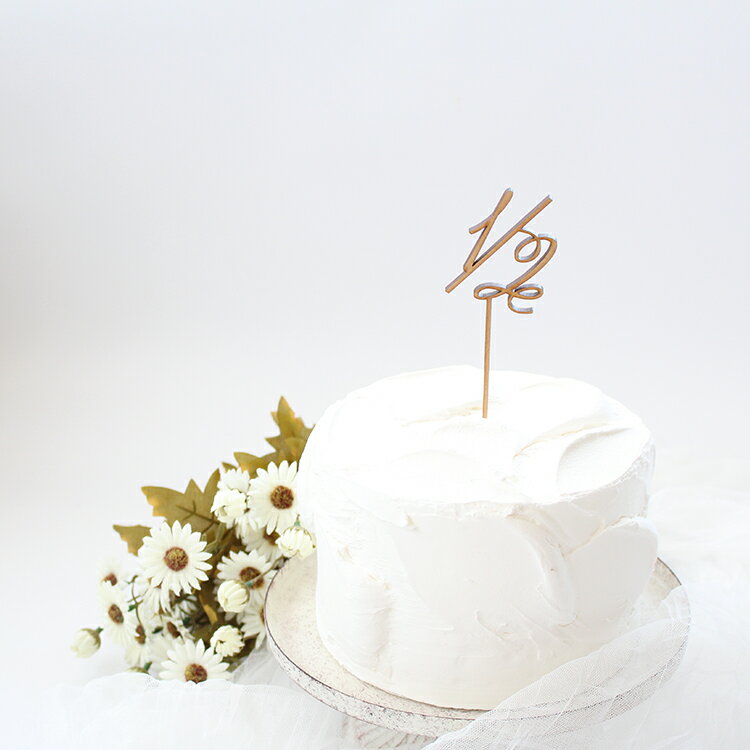 【ポイント10倍！7/4(金)20:00~7/11(金)1:59】antique シリーズ ◆ 1/2 ケーキトッパー 木製 日本製 誕生日 ケーキ ハーフ half birthday 祝い 記念 バースデー スマッシュ 成長記録 おしゃれ 赤ちゃん デコレーション お祝い かわいい 映え 飾り ケーキストッパー 人気