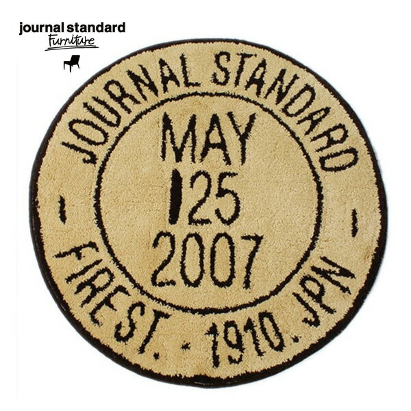 journal standard Furniture（ジャーナルスタンダードファニチャー）JSF STAMP RUG・BEIGE（JSFスタンプラグ・ベージュ）