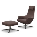 Vitra（ヴィトラ）Repos（レポ）ラウンジチェア&オットマンセット　[全89張地]　Antonio Citterio（アントニオ・チッテリオ）デザイン