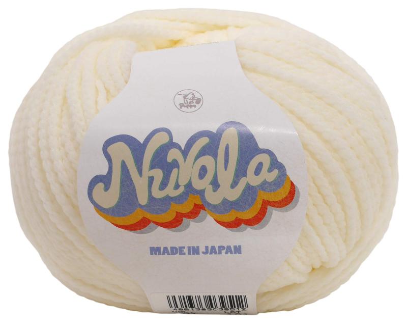 Rakuten - パピー ヌーボラ 毛糸 並太 Col.401 ホワイト 系 50g 約111m 029