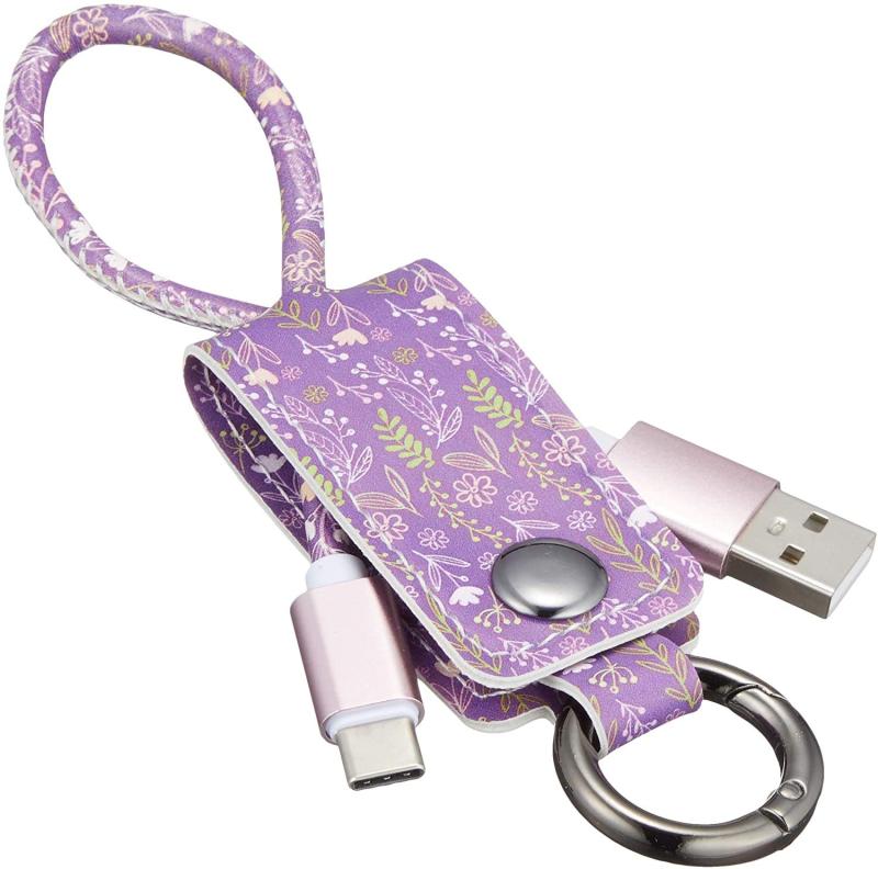 コンピュケースジャパン Type C ケーブル 絵柄ケーブル 1m USB-C to USB-A キーホルダー付き JCB-C10-14