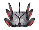 TP-Link WiFi ルーター WiFi6 PS5 対応 無線LAN 11ax AX6600 4804Mbps(HE160)+1201Mbps+574Mbps トライバンド OneMesh対応 メーカー3年 Archer GX90