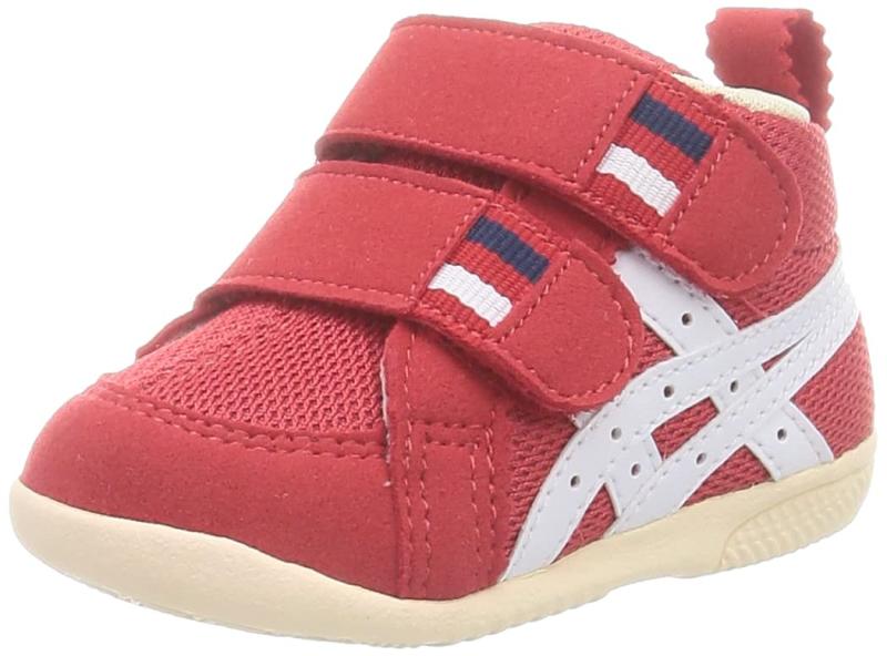 [スクスク] ファーストシューズ ファースト~セカンド ベビー ミッドカット レッド/ホワイト222 13.0 cmお肌に優しい低刺激性の裏材