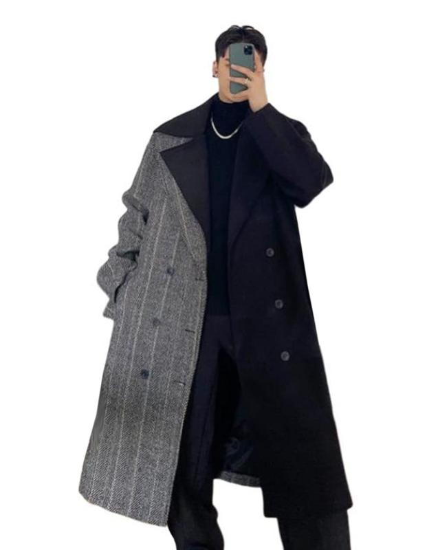 [MMTYRM] メンズ トレンチコート 春秋服 アウター スプリングコート カーディガン チェスターコート ゆったり ロングコート ジャケット