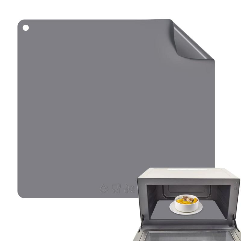 Magicfour 電子レンジマット シリコンマット レンジ 庫内汚れ防止シート 下敷き 耐熱 230℃ 耐冷 滑り止め 傷防止 洗える 掃除簡単 ランチョンマット 28.5×31cm(3)
