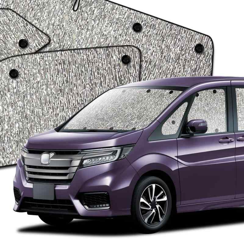 趣味職人 サンシェード シームレスサンシェード ステップワゴン RP 1/5系 STEP WGN 車用 カーテン 車中泊 カーフィルム フルセット 日本製 対応 『03s-c008-sa』