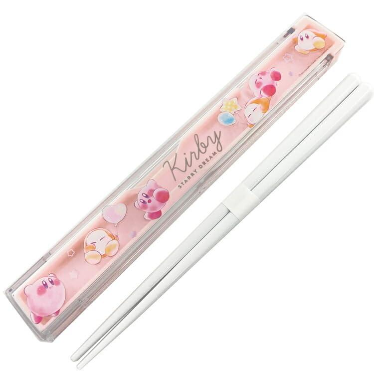 楽天felicitastoreカミオジャパン 星のカービィ はし&はしケース スライド式 STARRY DREAM CUTE MODEL kirby 抗菌加工 食洗機OK 箸 箸入れ 034616