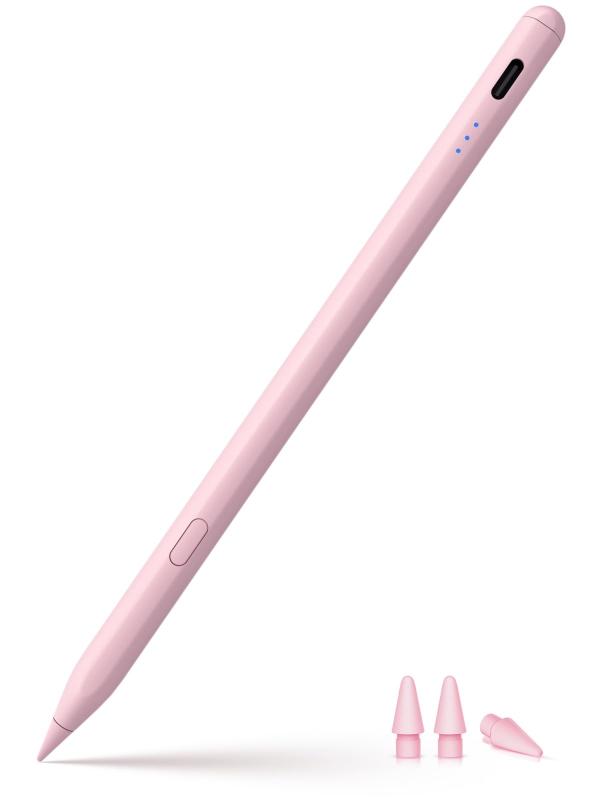 KEEPRO 2018年以降iPad アップルペンシル Type-C急速充電 タッチペン ワンクリック取り消し/傾き感知/パームリジェクション/超高感度/磁気吸着/バッテリー残量表示 apple pencil 第2世代 スタイラス