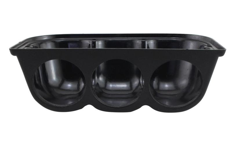 乐天商城 - naissant 汎用 直径 60mm 3連メーター パネル 艶消し ブラック