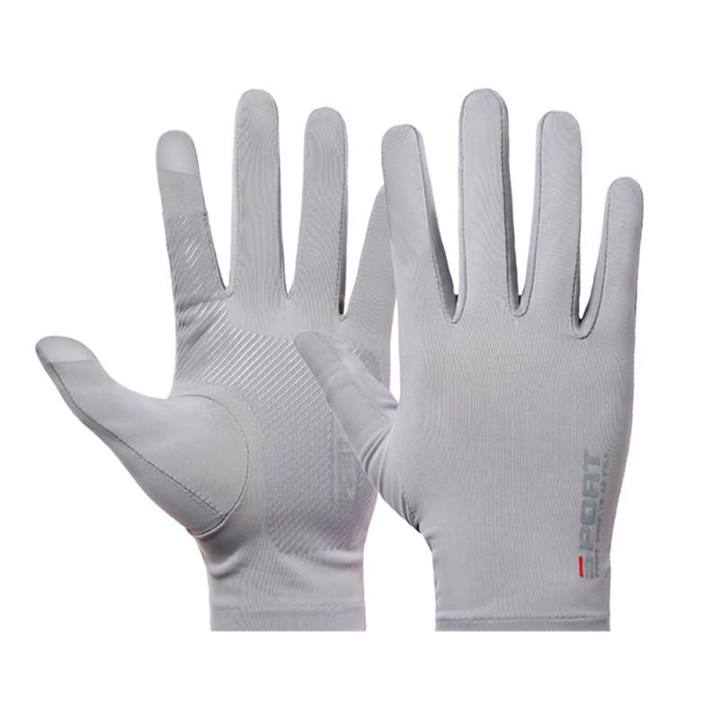 [PIROXIS] メンズグローブ 夏用 UVカット手袋 冷感 グローブ 薄型【夏に相応しい冷感素材・紫外線対策・タッチパネル対応】通気速乾 滑り止め加工 UV手袋 日焼け防止手袋 日よけ手袋 滑り止め