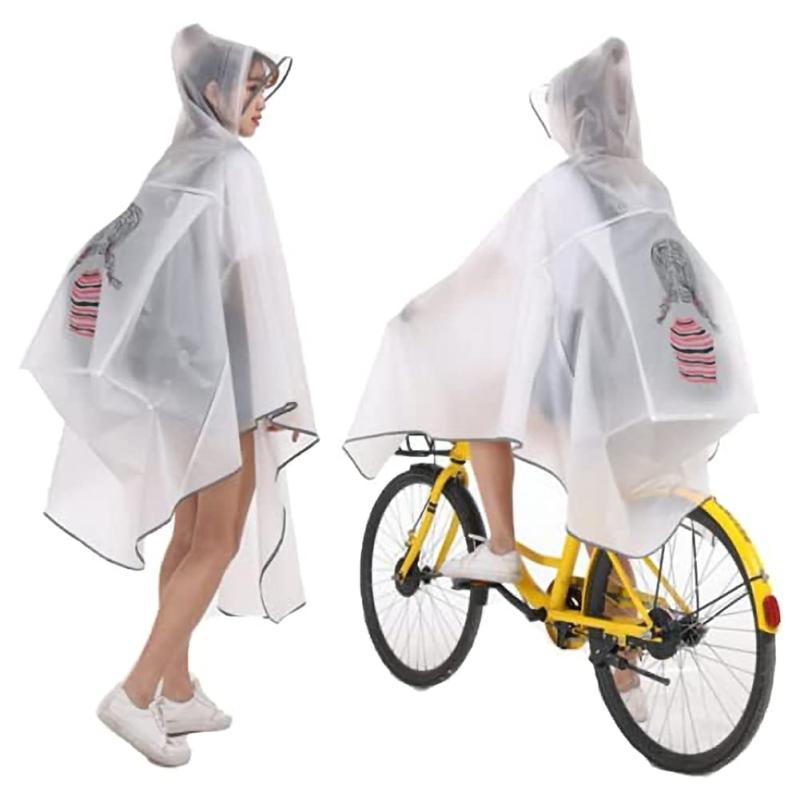 乐天商城 - [Gracewell] レインコート ポンチョ カッパ 雨具 自転車 バイク リュック対応 安全反射警告テープ 収納袋 EVA 150-190cm 学生 通学