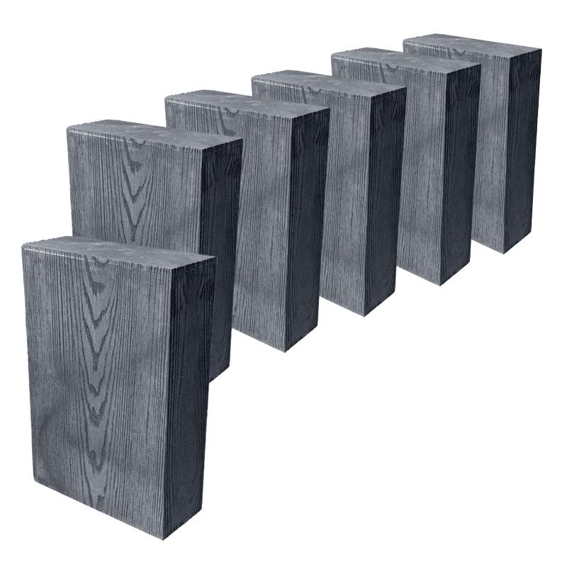 アイガーデン(igarden) アイウッド枕木 ブラック 幅200mm × 奥行90mm × 高さ300mm 6本セット i10241-30bk