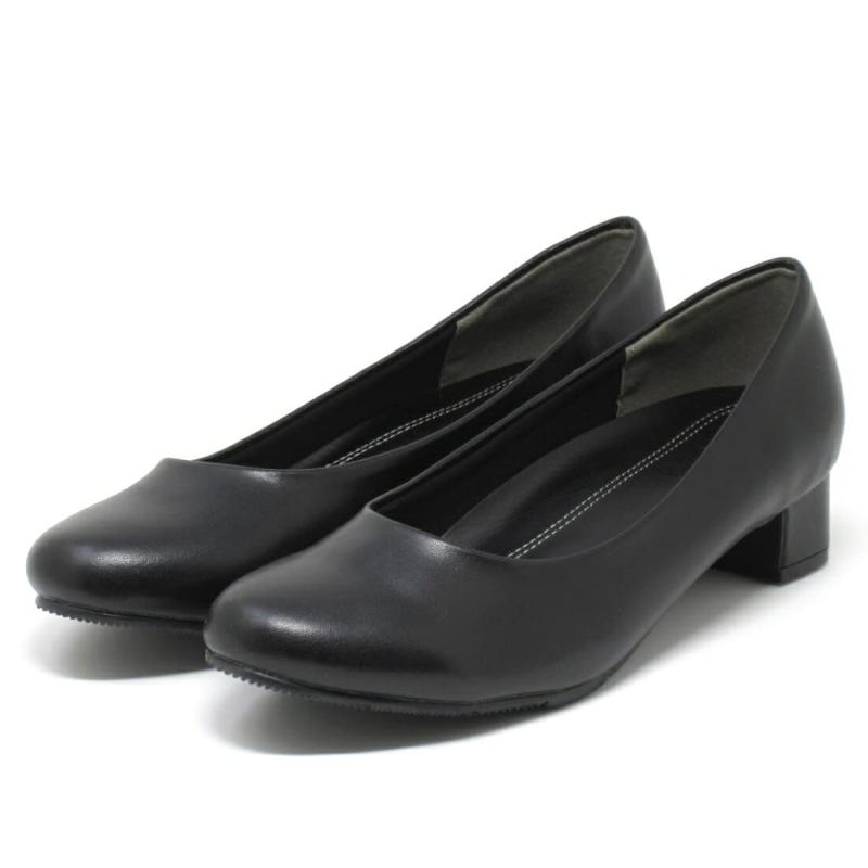 kando (カンド) 大きいサイズ 幅広 甲高 ワイズ 4e レディース ラウンドトゥ プレーン パンプス 01452TW