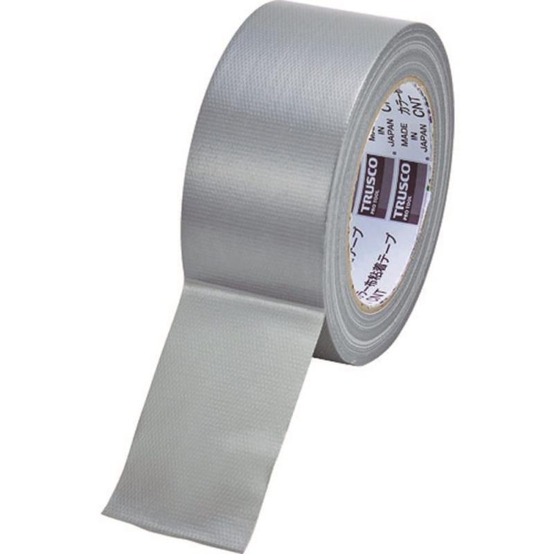 TRUSCO(トラスコ) カラー布粘着テープ 幅50mm長さ25m シルバー CNT-5025-SV x 30 巻【ケース販売】