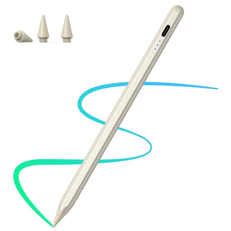 【2023年新登場 Type-C急速充電】 AiSFUL タッチペン 極細 超高感度 apple pencil スタイラスペン ペンシル 誤作動防止/自動オフ/磁気吸着機能対応 イラスト ゲーム 2018年以降iPad/iPad Pro/iPad air