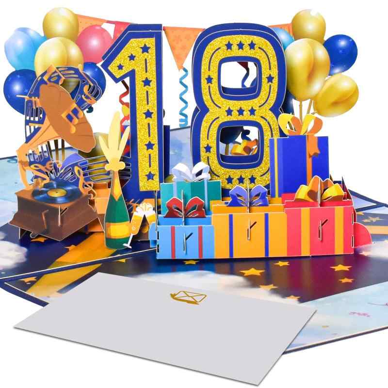 Magic Ants アニバーサリーカード バースデーカード 結婚記念日カード 3Dグリーティングカード 歳のバースデーカード お祝いカード(3)