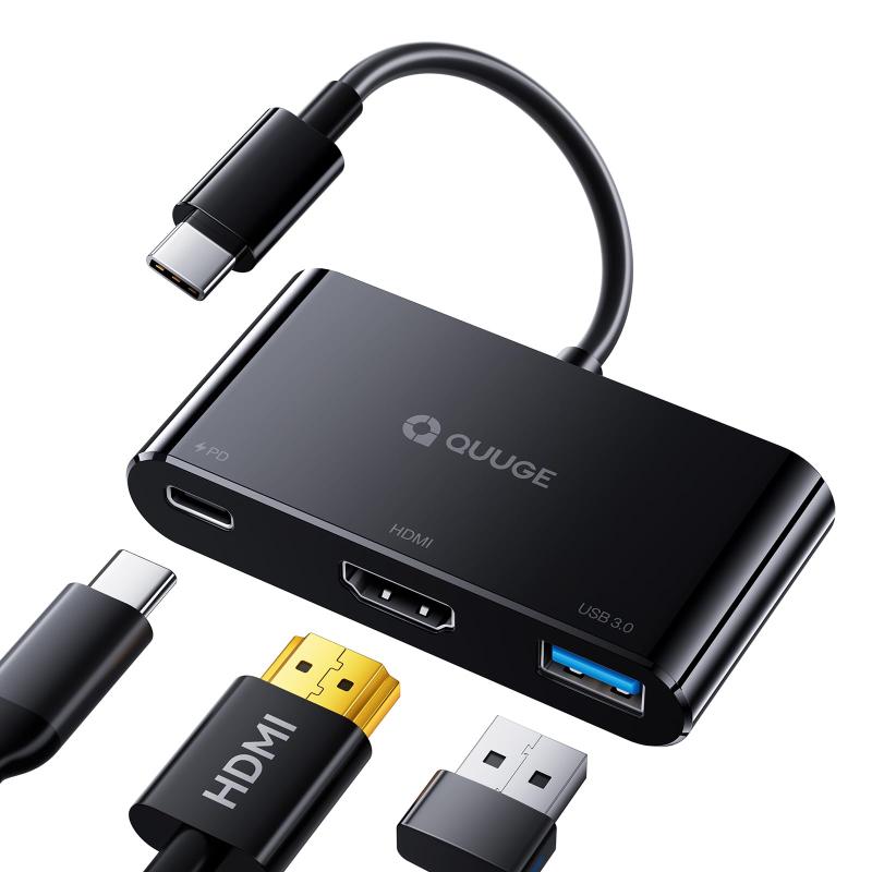 QUUGE タイプC ハブ PD対応 100W急速充電 USB-C ハブ USB3.0ポート 5Gbps高速データ転送