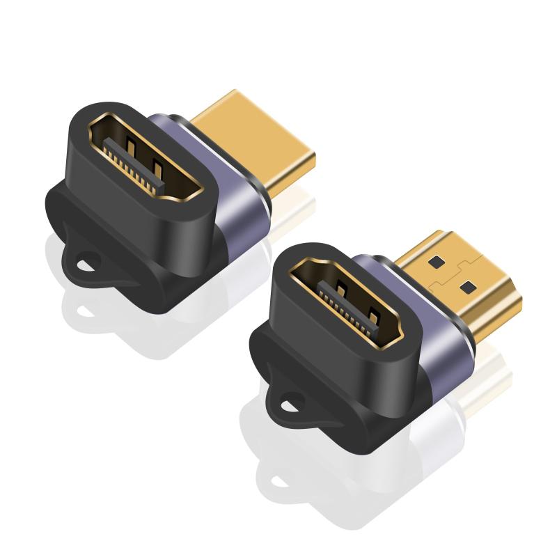 乐天商城 - Poyiccot HDMI L字 アダプタ， 上向キ/下向キ， 左向キ/右向キ