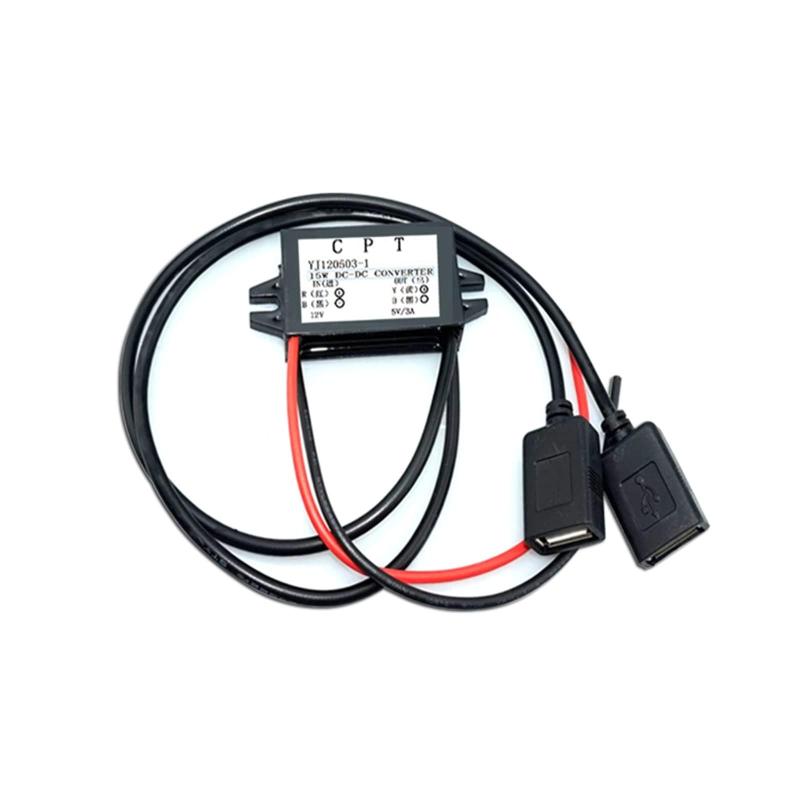 Renjzle USB電源アダプタ デュアルダブル 2 USB DC-DC カーコンバータ モジュール車用電力変換器 電源コンバータ