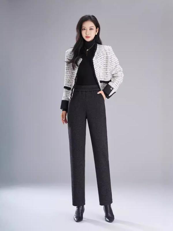 パンツ レディース ハイウエスト ウール ハーレム 秋冬 厚手 暖か スリム ゆったり カジュアル ボトムス 防寒 普段使い