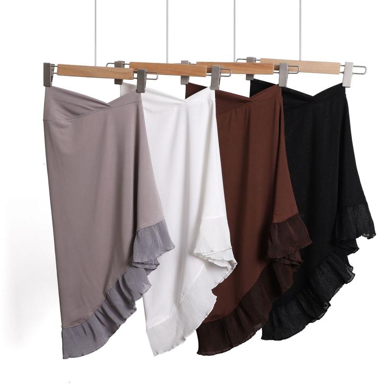 レディース ヘッドスカーフ シフォン フリル 光沢 生地 ソフト タッチ 包み巾 帽子 カバー 軽量 普段使い 通勤 アクセサリー かわいい デザイン