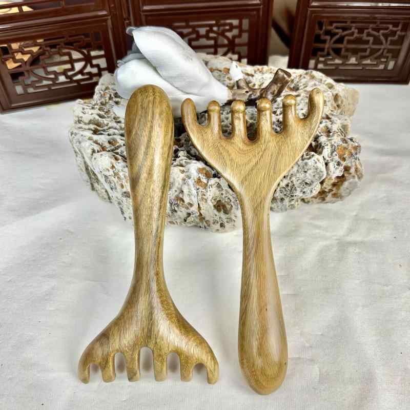 頭皮 マッサージ ブラシ 緑檀木 鹿角 天然素材 経絡 ケア 家庭用 木製 リラクゼーション ホームケア 頭..