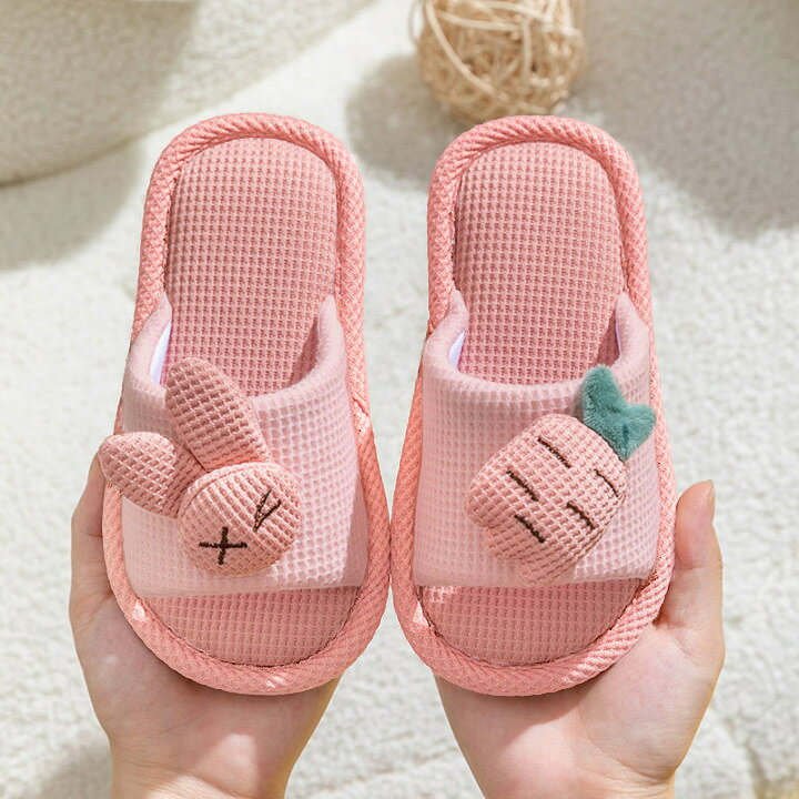 スリッパ キッズ 子供用 親子 ペア 男の子 女の子 室内履き ルームシューズ 綿麻 ...